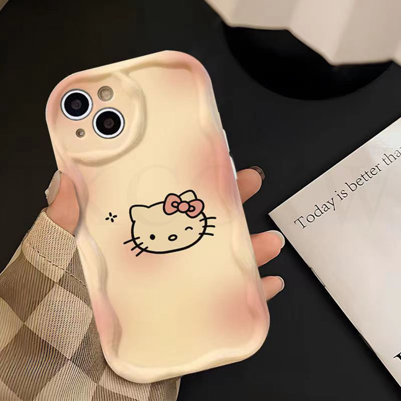 Ốp Điện Thoại Anime Cat Hoạt Hình Dễ Thương Cho Xiaomi 13T 14 Pro 12 12X 13 Mi 11 Lite Poco M6 Pro X6 X3 Pro X3 NFC M5S C65 C55 C40 C31 Sáng Tạo Mềm 3D Mờ Sóng Cong Cạnh