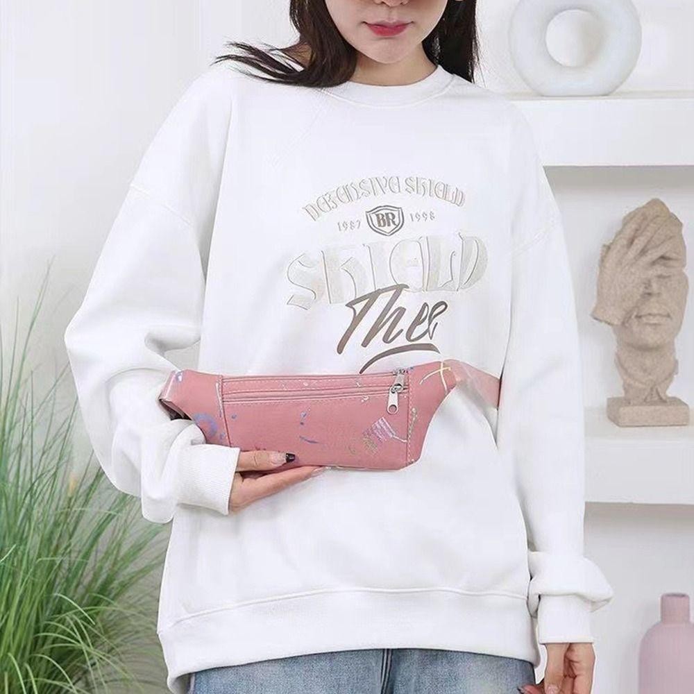 Túi đeo chéo ngực HOBBYIN, Túi thắt lưng Nylon chống mài mòn, Gói Fanny đa chức năng dung tích lớn thời trang dành cho nữ
