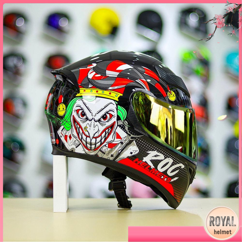 Mũ Bảo Hiểm Full face 2 Kính ROC 05 K3SV Joker Bóng (Tặng kèm TÚI ROC ...