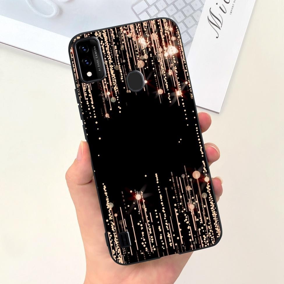 Ốp lưng ZTE Blade A51 2021 Vỏ silicon mềm chống sốc ZTE Blade A51 Ốp lưng dễ thương mát mẻ thời trang Hoa mèo Vỏ đen