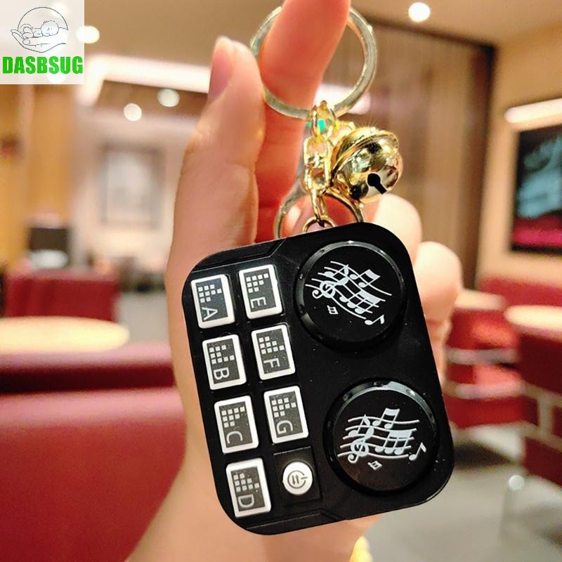 Dasbsug Bàn xoay DJ di động Móc khóa Phụ kiện tuyệt vời cho ba lô và quà tặng
