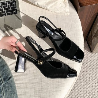 Giày cao gót gót vuông 35-42 nữ cỡ lớn