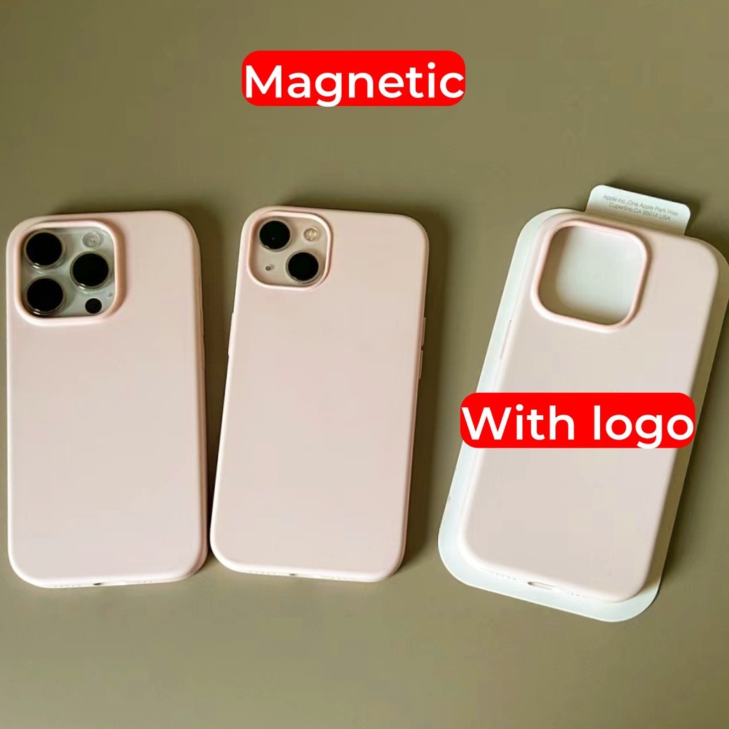 Silicon lỏng từ tính cho iphone 16 / 15 / 14 / 13 / 12 / Pro Max / Plus / mini Vỏ điện thoại chất lượng cao Hoạt hình bật lên