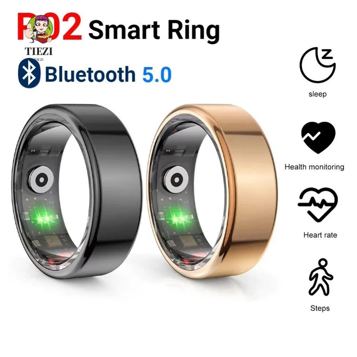 Nhẫn sức khỏe thông minh TIEZI, Theo dõi giấc ngủ / bước IP68 Theo dõi giấc ngủ thông minh chống nước, Chế độ đa chức năng Vỏ thép theo dõi sức khỏe thoải mái Vòng đeo tay nam
