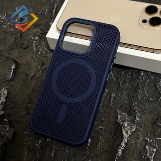 Ốp lưng tản nhiệt tổ ong từ tính mờ tương thích cho iPhone 16 Pro Max 15 14 13 12 Pro Max 14 / 15 / 16 Plus nhẹ và chống rơi da cảm giác mờ