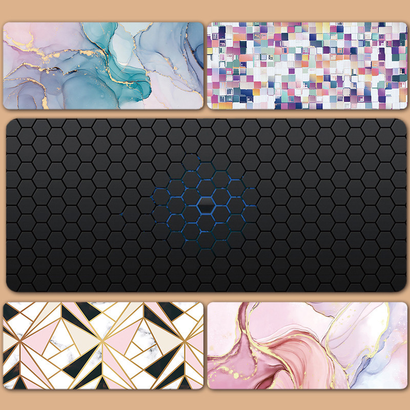 Tổ Ong Đá Cẩm Thạch Họa Tiết Đen Chuột Chơi Game Thảm Mausepad Bàn Phím Miếng Lót Bàn Mousepad Thảm Mause Laptop Miếng Lót