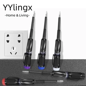 YYlingx Bút kiểm tra điện, Không tiếp xúc với kẹp Bút kiểm tra điện áp thông minh, Máy đo tuốc nơ vít điện nhẹ cầm tay
