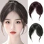 DELMER 3D Giữa Phần Nổ, Phần Mở Rộng Tóc Bên Viền Tóc Top Nổ, Tự Nhiên Full Cover Với Toupee Tổng Hợp Giả Nổ Nữ