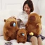 Bct Capybara Búp bê Nosy Gấu Rau Capybara Đồ chơi sang trọng Búp bê Capybara dễ thương Phong cách Hamburg Búp bê gấu ngáy làm quà tặng sinh nhật cho trẻ em và quà tặng bạn gái