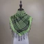 Yoo Color Block Houndstooth Shemagh Khăn choàng quấn đầu Keffiyeh có tua rua