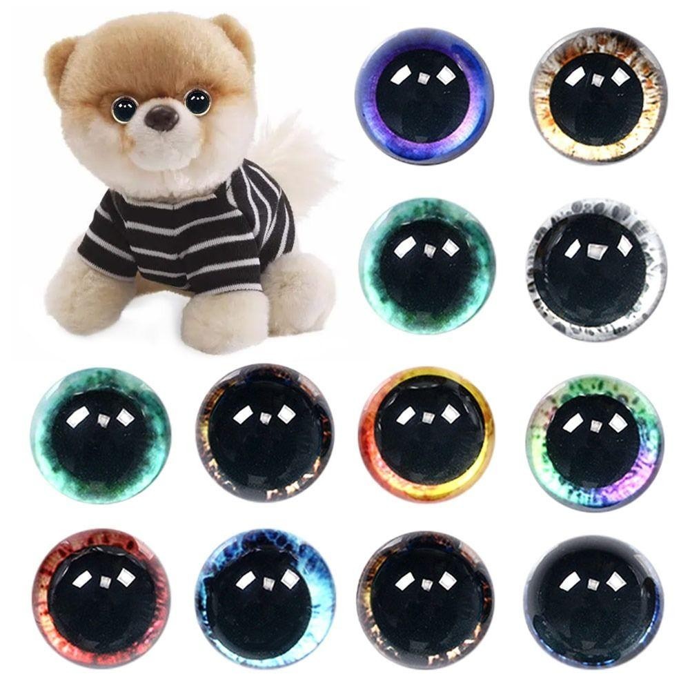 HAPPYNOOK 20 Cái / 10 Đôi Mắt Thủ Công Mắt, Pha Lê 6 Mm-20 Mm Mắt Pha Lê Con Rối, Nhựa Đồ Chơi Nhồi Bông Phần Phụ Kiện Búp Bê DIY