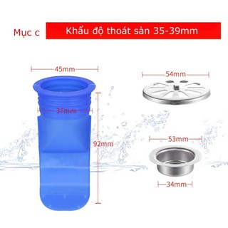 Bịt cống silicon chặn mùi hôi cống bộ nắp phễu thoát sàn chống trào ngược ngăn côn trùng khử mùi FETA