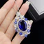 ❤ Ban Đầu Phong Cách Mới Đa Phong Cách Sapphire Series Full Kim Cương Bạc Vòng Cổ Nữ Bán Chạy Mặt Dây Chuyền Sapphire Tinh Tế Sang Trọng Quà Tặng
