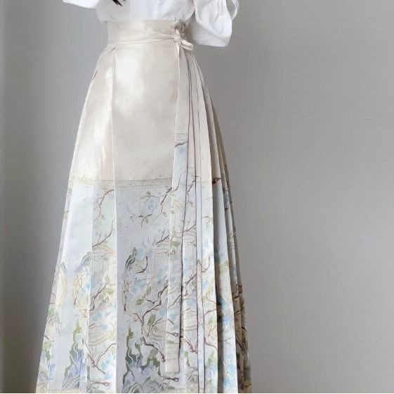 Váy mặt ngựa Hanfu phong cách quốc gia thu đông, thuận tiện hàng ngày