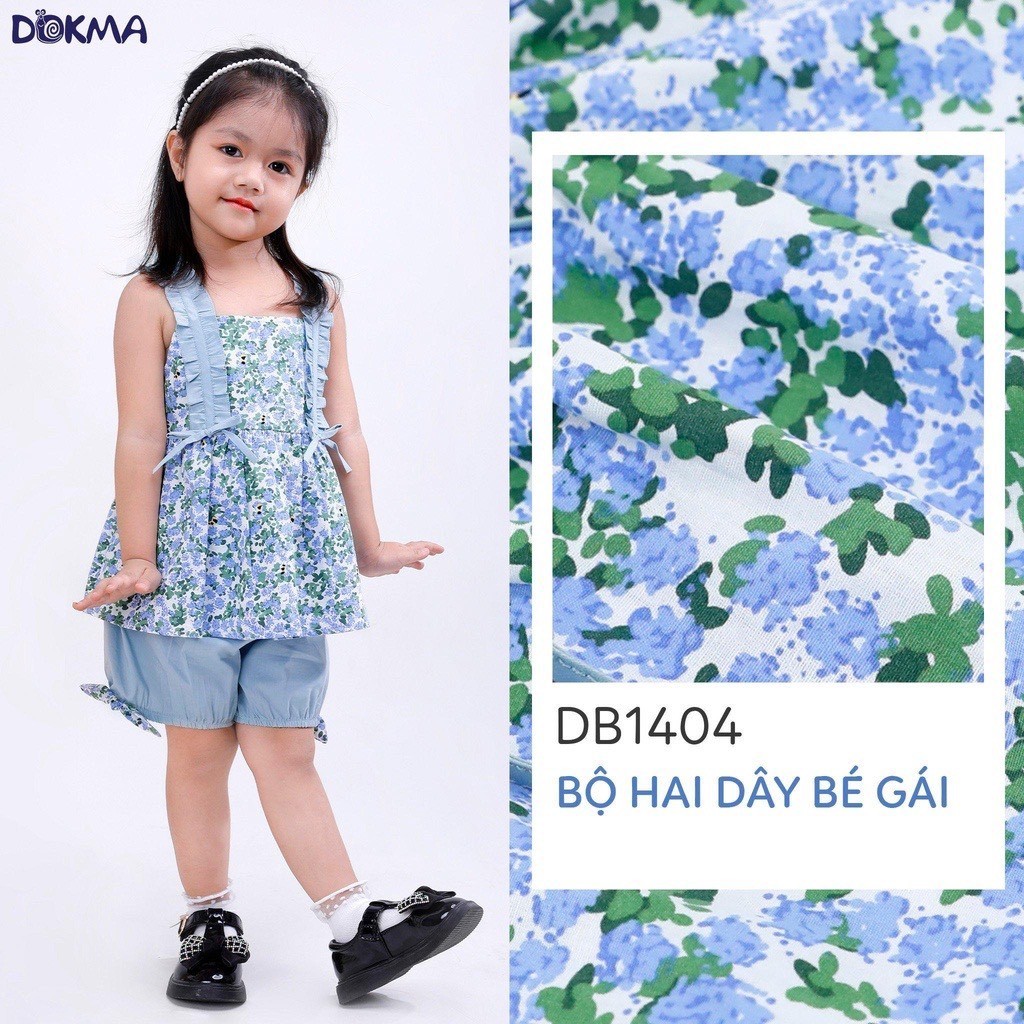 (8-14kg) Bộ 2 Dây Bé Gái Bèo Nhún Xinh Xắn Điệu Đà Dokma DB1404 DB3003 DB2912
