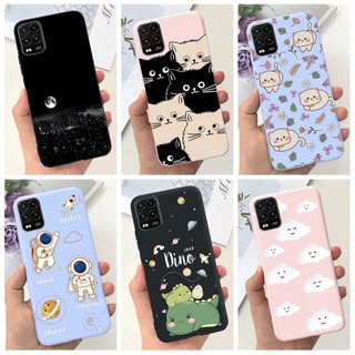 Dành Cho Xiaomi Mi 10 Lite 5G Ốp Lưng Hoạt Hình Dễ Thương Đầu Mèo Chống Sốc Silicon Mềm Vỏ Điện Thoại Cho Xiaomi 10 Lite Mi10 Lite 5G Vỏ