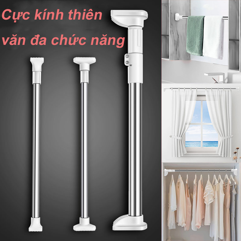 Thanh treo đa năng inox không cần khoan tường，Tường Cây Treo Quần Áo Thông Minh