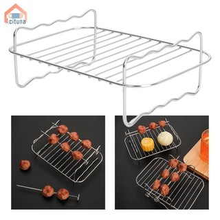 Acutuna BBQ Giá Cho Nồi Chiên Không Khí BBQ Giá Lò Nướng Kim Loại Kệ Làm Mát Nồi Chiên Không Khí Phụ Kiện Giá Chiên Không Khí Cho Bánh Mì Bếp Nấu Ăn Lò Nướng