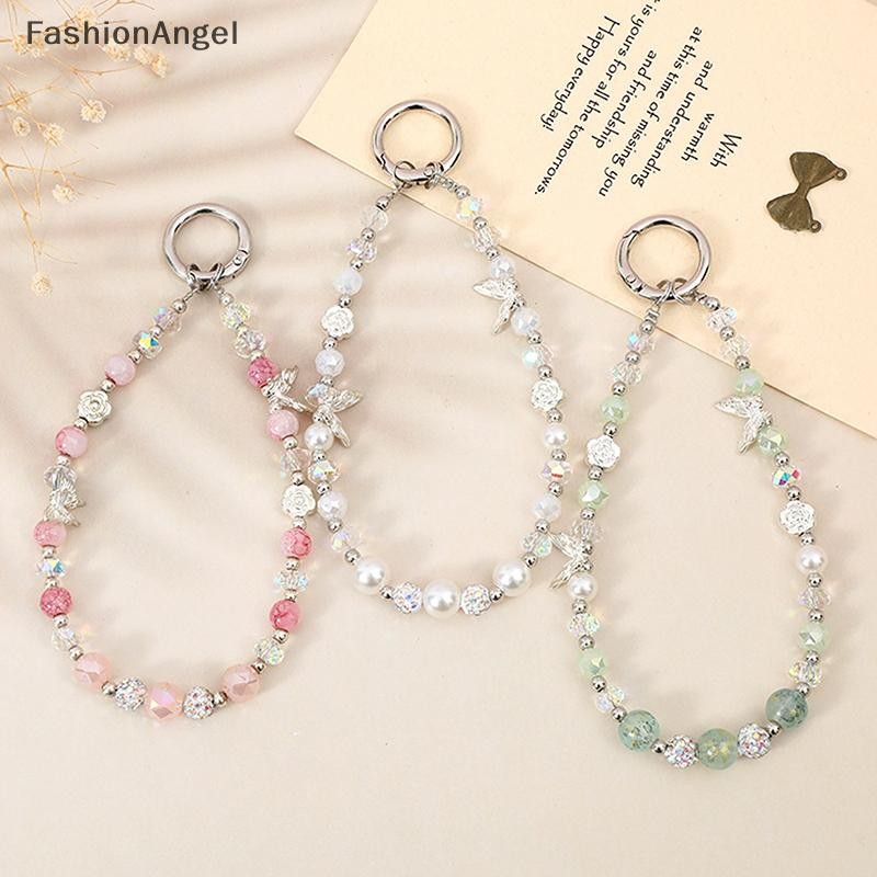 FashionAngel Dây Xích Hai Lớp Dây Điện Thoại Pha Lê Đính Hạt Điện Thoại Mặt Dây Đeo Cổ Tay Móc Khóa Ba Lô Phụ Kiện Trang Trí VN