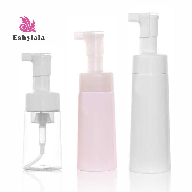 Chai tạo bọt 100 / 150 / 200ml Sữa rửa mặt di động Mousse Chai rỗng có thể đổ lại có nắp bụi Chai bơm xà phòng côn PET [MỚI]