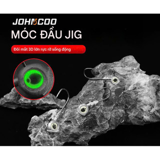 Lưỡi Jighead Đầu 3d Dạ Quang Mắt Cá Chuyên Câu Biển LC40