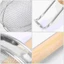 Phễu mì BORAGETE, Dụng cụ lọc giỏ đa chức năng bằng thép không gỉ, Tay cầm bằng gỗ dày bền bỉ Bánh bao lưới Giỏ tiện ích nhà bếp