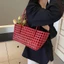 Túi dệt rỗng JUNYUE88US, Túi Tote đi biển phong cách nông thôn bằng nhựa, Túi xô hợp thời trang Dung tích lớn Túi đựng rau củ phong cách kỳ nghỉ Mua sắm