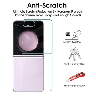 Phim kính cường lực mặt sau điện thoại thông minh bền chắc cho Samsung Galaxy Z Flip 5 Điện thoại độ phân giải cao Màn hình bên ngoài Phim bảo vệ chống trầy xước