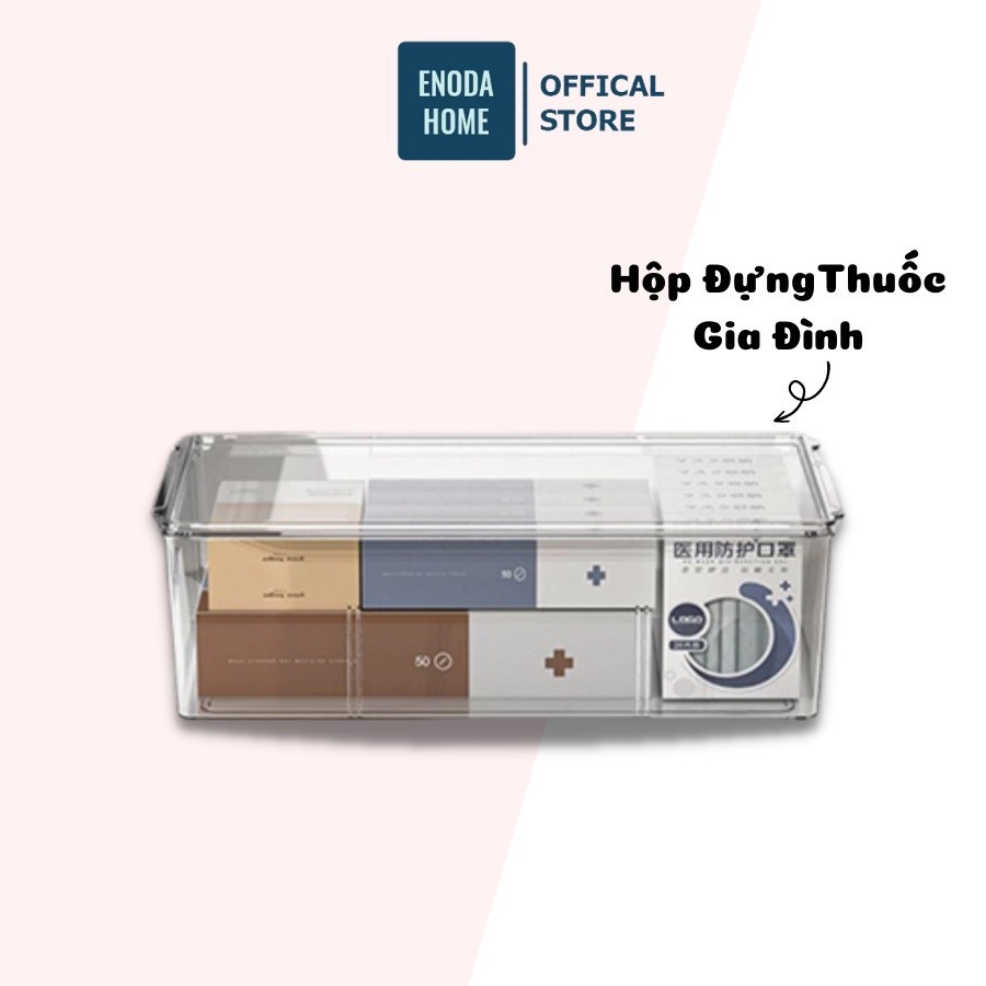 Hộp Đựng Thuốc Gia Đình Enoda Home Nhiều Ngăn Trong Suốt P050