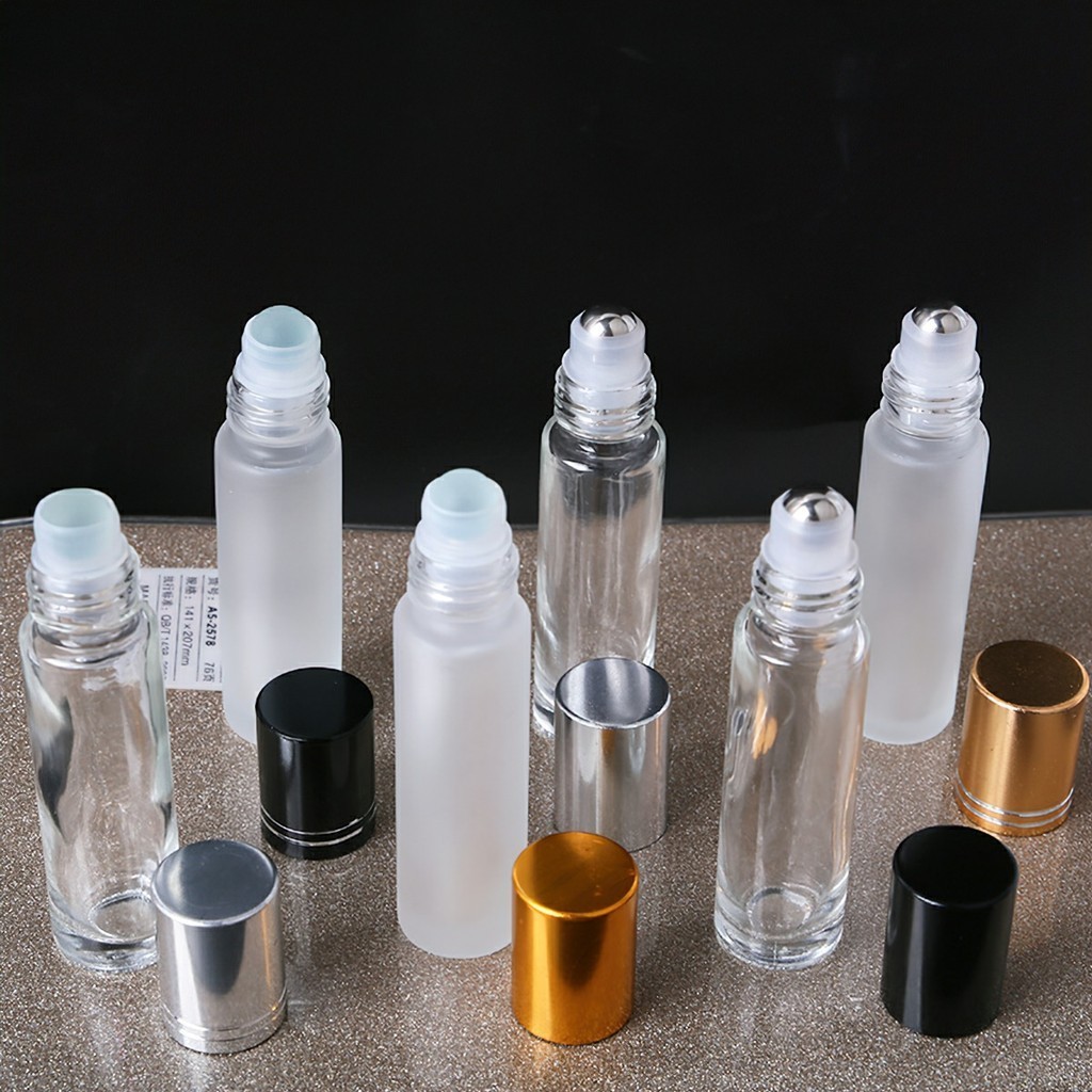 Combo 10 Vỏ Lọ Bi Lăn Đựng Tinh Dầu, Chai Bi Lăn Đựng Dầu Dừa, Chiết Nước Hoa 10ml