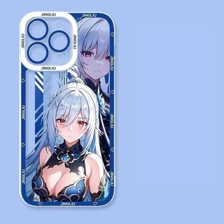 Ốp Lưng Cho Iphone 14 Pro Max 11 12 13 Pro Max Bìa Honkai Star Rail Jingliu Silicon Mềm Trong Suốt Siêu Mỏng Bảo Vệ Ống Kính Vuông Chống Sốc Phổ Biến Chống Va Đập
