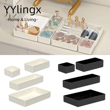 YYlingx Hộp đựng ngăn kéo, Hộp đựng đồ trang điểm chống bụi tích hợp, Hộp đựng ngăn kéo đựng PET Hộp sắp xếp chia đôi Son môi
