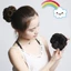 ZENZON Tóc Tổng Hợp Bun, Tóc Bun Donut Cô Dâu Tóc Chín Hoa Tóc, Phong Cách Vintage Nhỏ Kẹp Tóc Xoăn Chignon Nữ