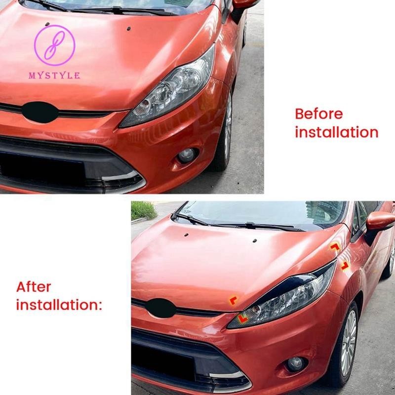 [Giảm Giá] Dành Cho Xe Ford Fiesta MK6 2008-2012 Đèn Pha Phía Trước Nắp Đầu Đèn Lông Mày Viền