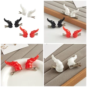 XGB 2 Chiếc Kẹp Tóc Đáng Yêu Cho Bé Gái Ác Quỷ Nhỏ Sừng Hình Tóc Barrettes Mỏ Vịt Bím Tóc Barrettes Cho Thiếu Niên G