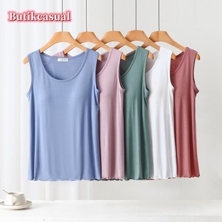 Phụ Nữ modal cotton Xe Tăng Không Tay Áo Đồng Bằng camisoles Mùa Xuân Mùa Hè Mới Quần Lót Nữ Đệm Ngực Đồ Ngủ Mỏng Nhà Áo Thường Ngày
