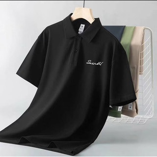 DICHUANGZHE Áo sơ mi polo ve áo thoáng mát thời trang dành cho nam giới Áo thun ngắn tay in hình đơn giản