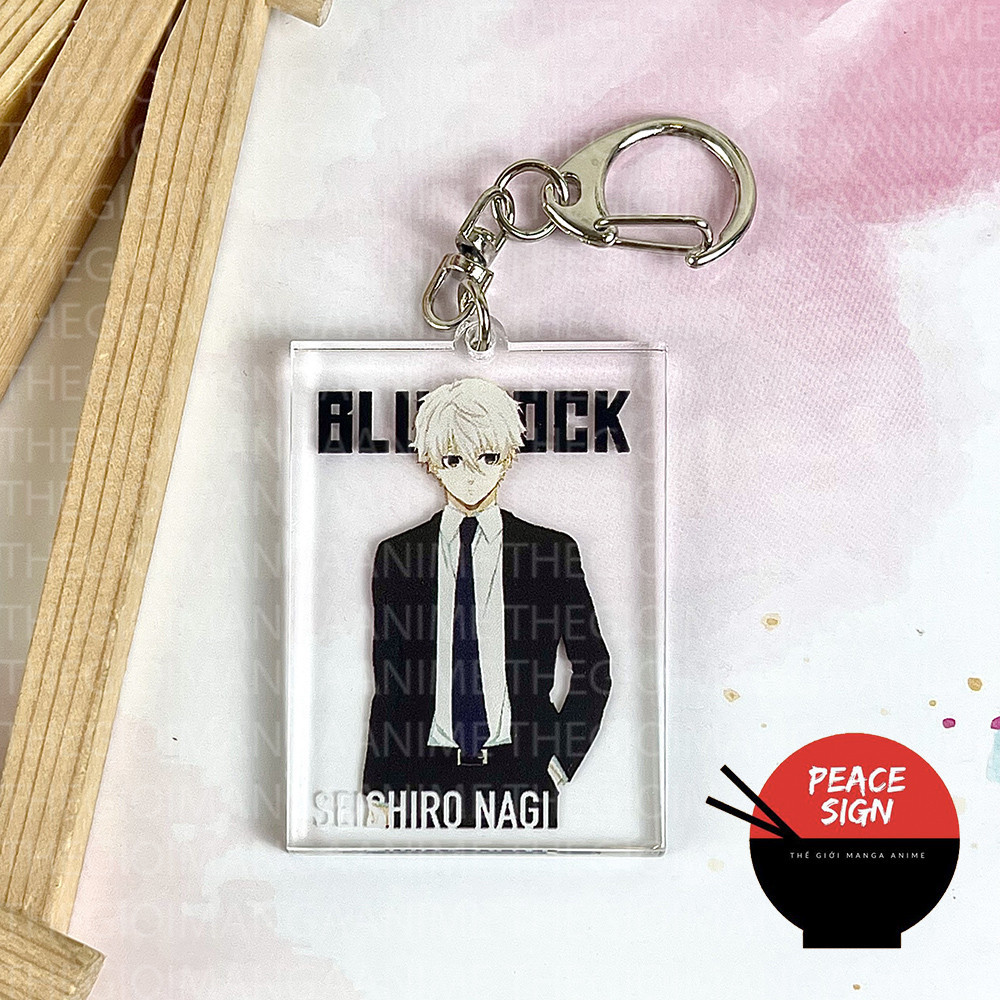 Móc khóa BLUE LOCK ver MẶC VEST in hình anime chibi mica trong acrylic keyring dễ thương