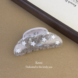 Kovoi / phiên bản hàn quốc Niche Snail Acetate Grab Clip Thiết kế sáng tạo cao cấp Sun Star Shark Clip Back Head Phụ kiện tóc