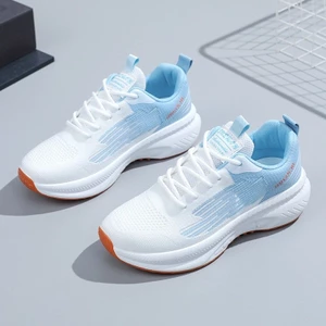 Lady White Shoes Ngoại thương Bán buôn dày đế nhẹ Giày chạy thời trang đi giày thể thao thoáng khí mùa xuân Giày nữ