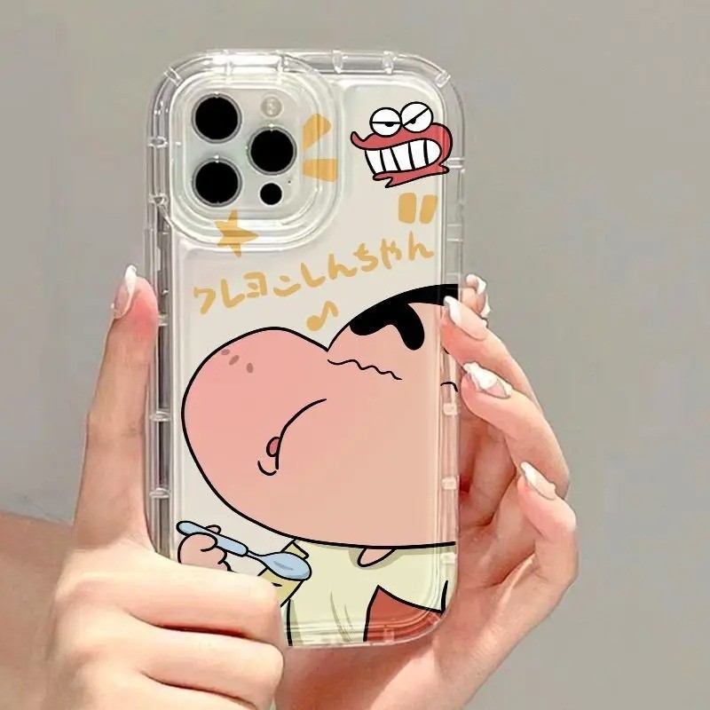 Dành Cho Samsung Galaxy S24 S23 S22 Plus S20 FE S21 Ultra S20 Note 20 Phim Hoạt Hình Siêu Đáng Yêu Crayon Shinchan Vỏ Silicon Trong Suốt