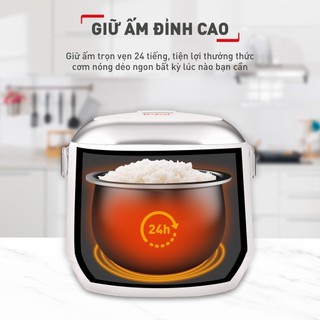 Nồi cơm điện tử cao tần mini 0.7L RK604165, 800W, 12 chương trình nấu - Bảo hành chính hãng 24 tháng