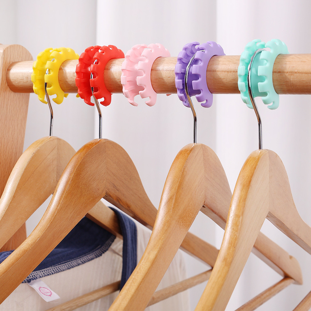 Đồ dùng giặt gia dụng - Chống trượt, Chống rơi - Móc treo sấy cố định miếng đệm - 4 chiếc Thanh treo móc quần áo chống gió Khóa vòng - Giá treo quần áo bằng silicon Kẹp cố định