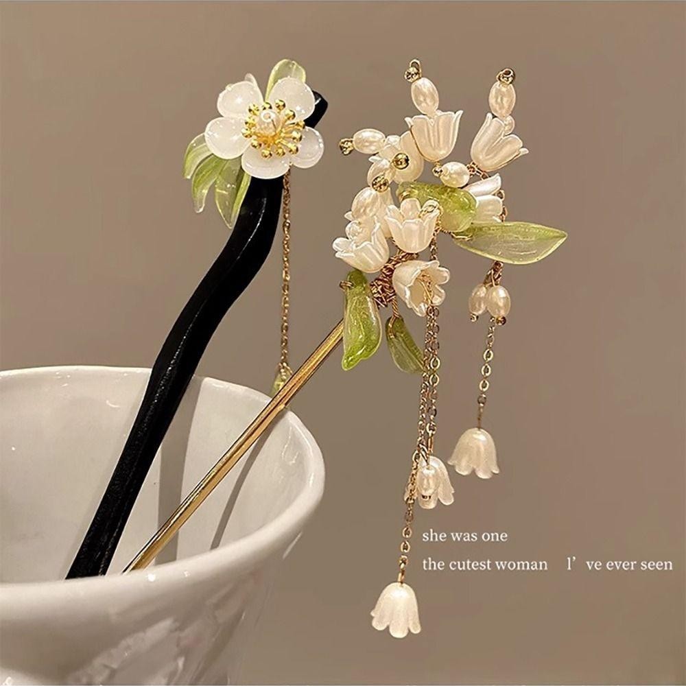BAMBOOB Kẹp Tóc Hanfu Cổ Đại, Phong Cách Trung Hoa, Tua Rua Truyền Thống