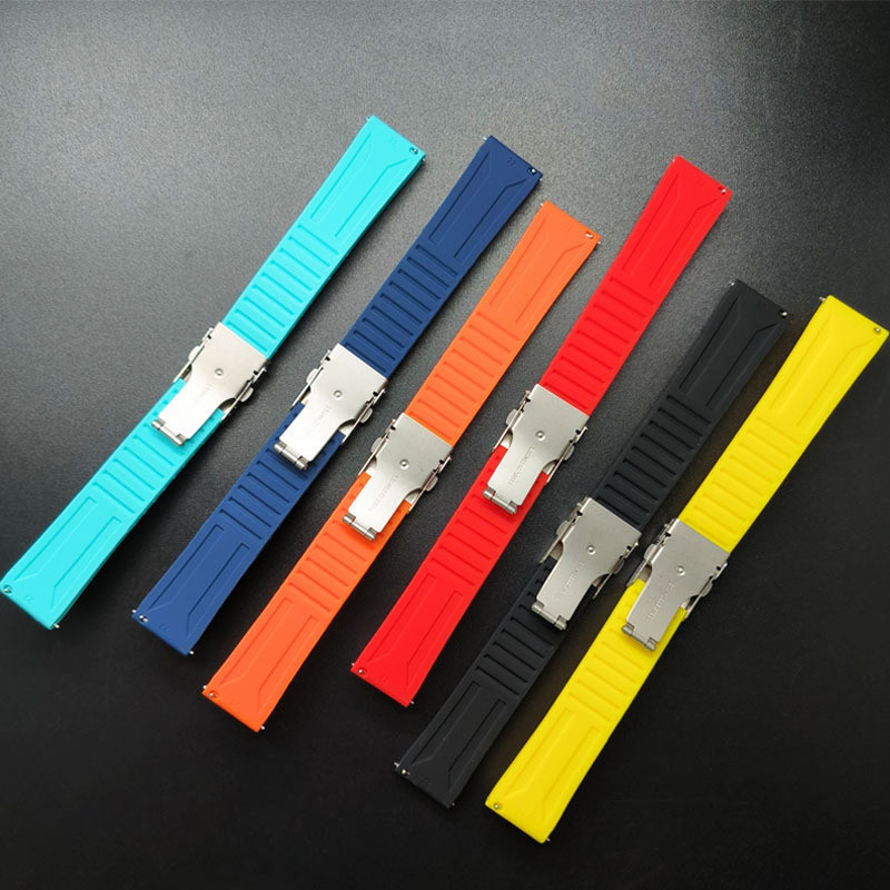 Dây đeo đồng hồ silicon 20mm 22mm Dây đeo đồng hồ cao su 24mm cho SEIKO 5 TUNA SKX007 SKX009 Vòng tay nam nữ Dây đeo cổ tay chống nước