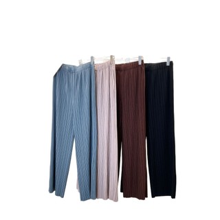 Miyake Xếp Ly Cao Cấp Quần Nữ Phản Phong Cách Voan Đi Làm Phù Hợp Với Phong Cách Hàn Quốc Quần Băng Lụa Cơ Bản Quần Cao Cấp