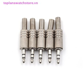 Toplanswatchstore 5 Chiếc 3.5 Mm 3 Cực Tai Nghe Jack Âm Thanh Nam Cắm Hàn Kết Nối VN