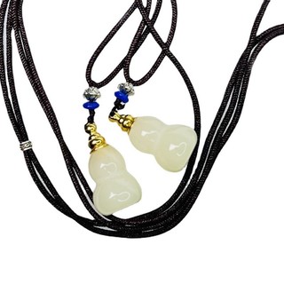 Mặt dây chuyền chai rỗng ngọc bích màu trắng dát unisex phù hợp với phụ kiện mặt dây chuyền
