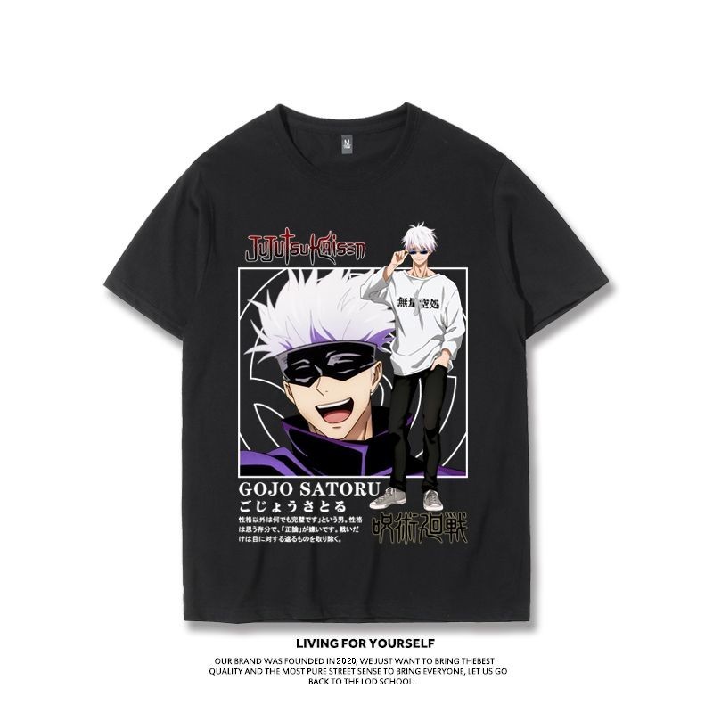 2024 Thời Trang Jujutsu Kaisen In Hình Mùa Hè Anime Hoạt Hình Áo Sơ Mi Tay Ngắn Cho Bé Trai Và Bé Gái
