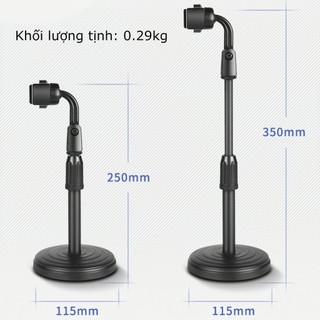Giá Đỡ Điện Thoại livestream xem video Ổn Định Xoay 360 Độ dùng để Quay Phim Ghi Hình Đa Dụng, 25-35cm SUNND